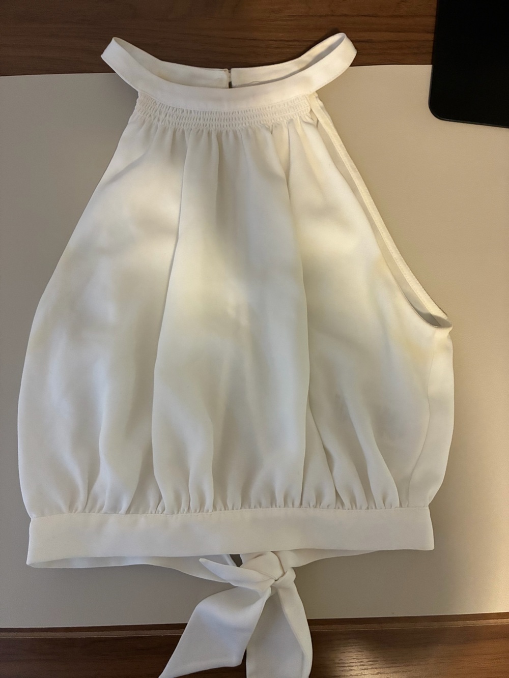 Wilfred White A-Line Gathered Tie-Waist Shirt